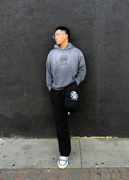 “CHOPPA” HOODIE IN ENZYME-WASHED NAVY