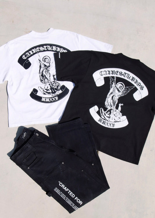 “SAINTS + SINNERS” BOXY TEE