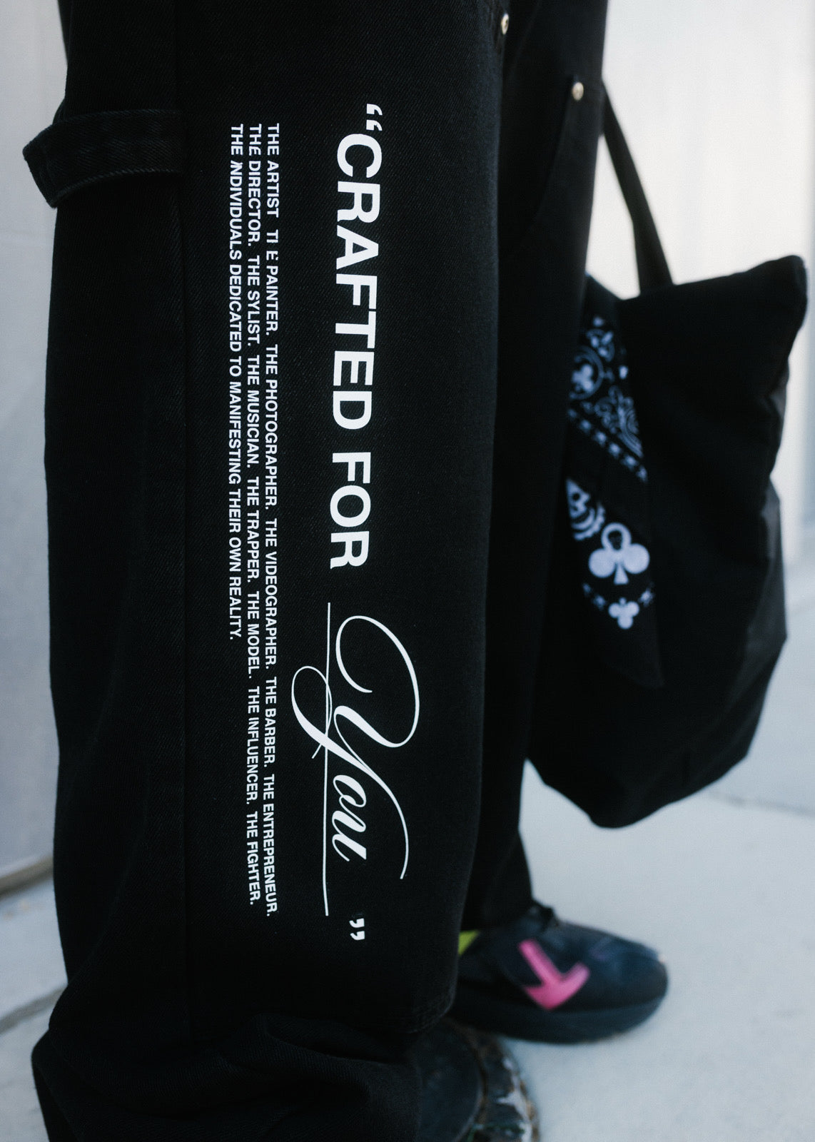 "CRAFTED FOR YOU" BAGGY, DISTRESSED CARPENTER JEANS