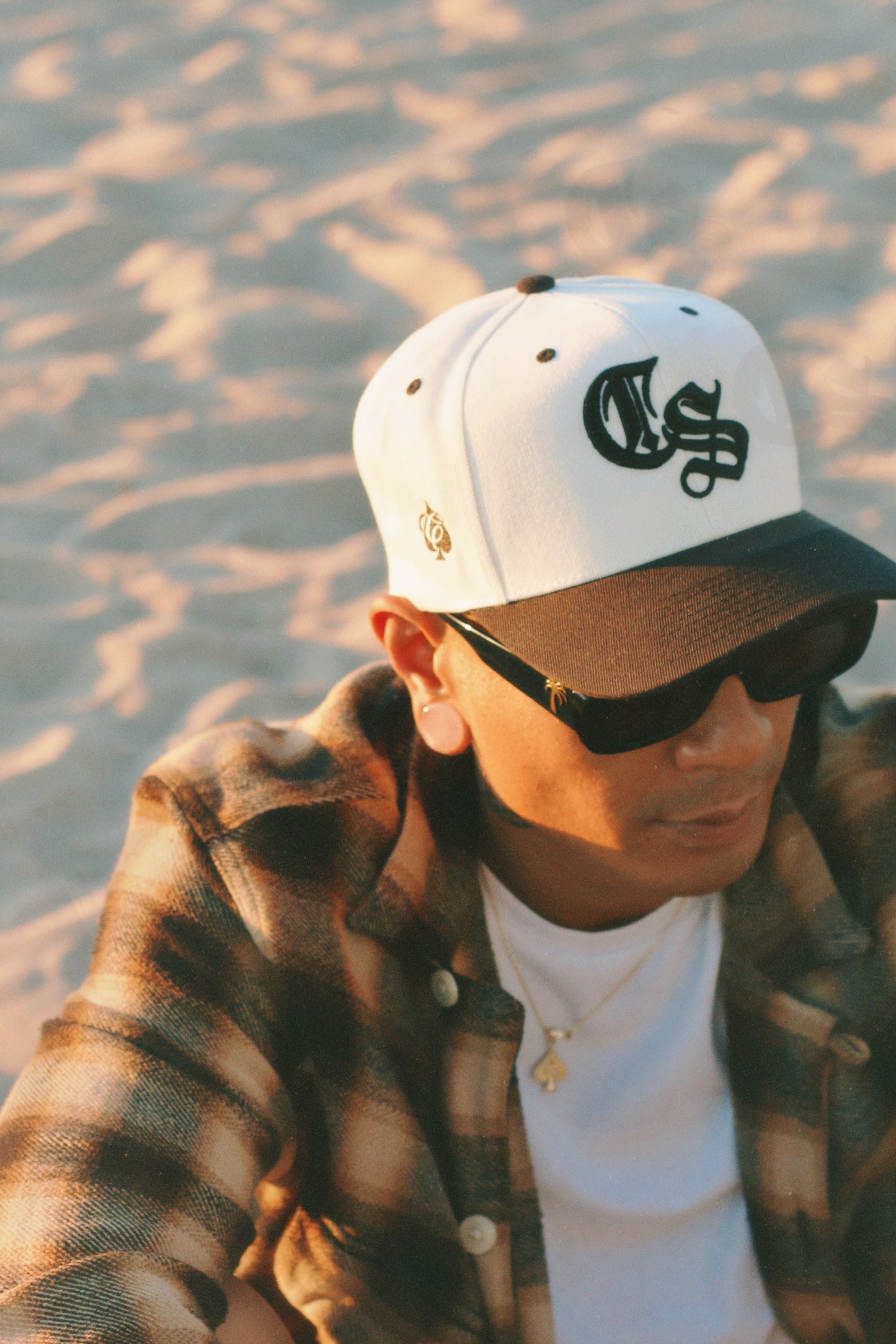 "CS" MONOGRAM WOOL 6-PANEL SNAPBACK HAT