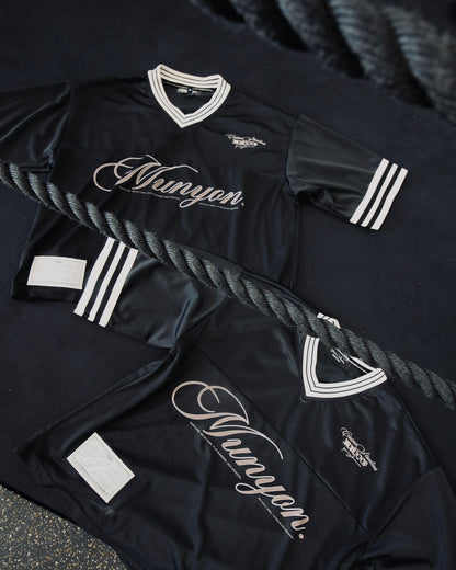 BLACK “MUNYON” MESH HOCKEY JERSEY