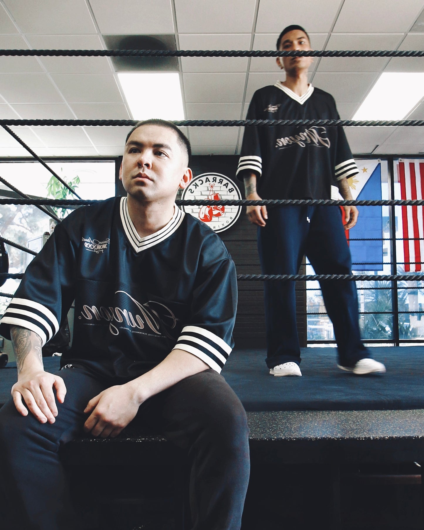 BLACK “MUNYON” MESH HOCKEY JERSEY