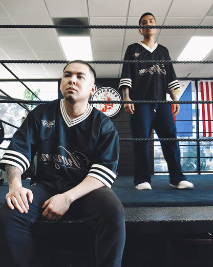 BLACK “MUNYON” MESH HOCKEY JERSEY