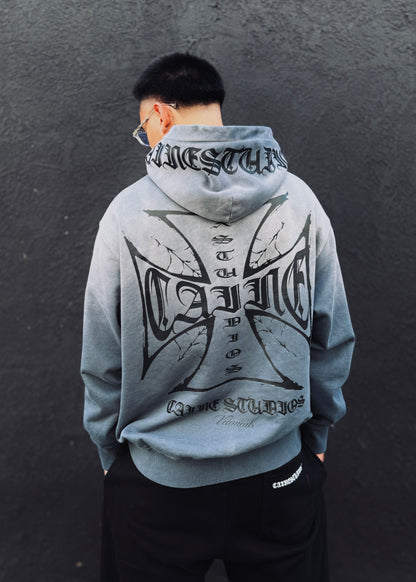 “CHOPPA” HOODIE IN ENZYME-WASHED NAVY