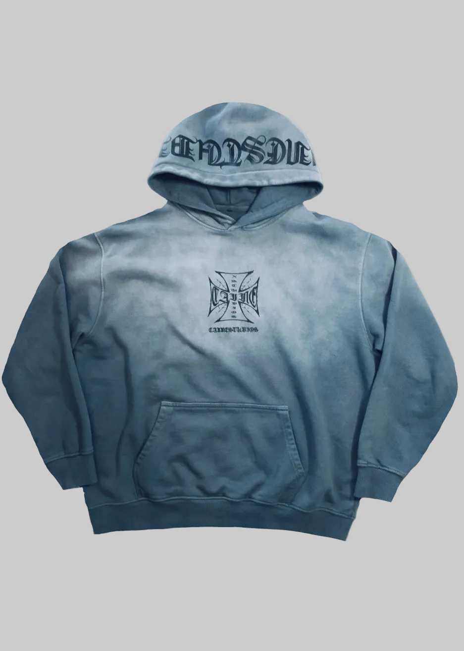 “CHOPPA” HOODIE IN ENZYME-WASHED NAVY