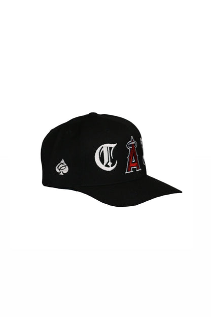 "CAINE'S ANGELS" EMBROIDERED WOOL 6-PANEL SNAPBACK HAT