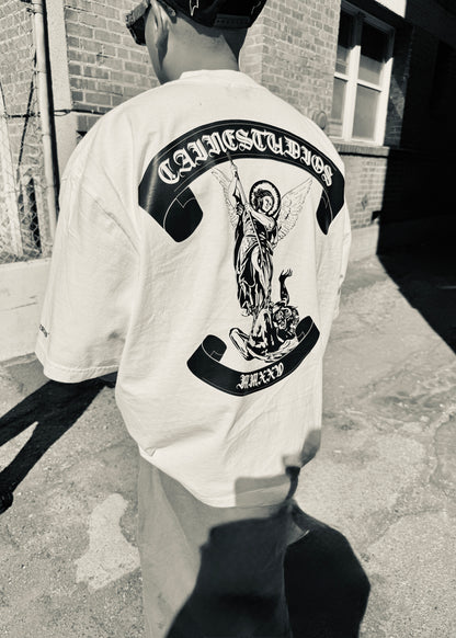 “SAINTS + SINNERS” BOXY TEE