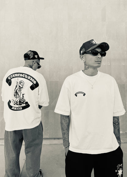 “SAINTS + SINNERS” BOXY TEE